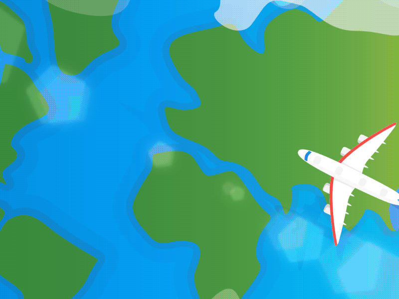 Flight route animation background